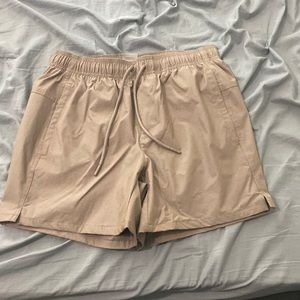 men's small athletic tan shorts